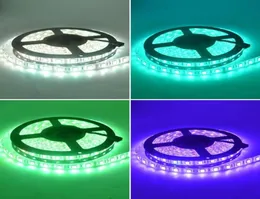 Светодиодная лента 5 м, 5050 SMD RGB, водонепроницаемая, 300 светодиодов, рулон с 44 клавишами, ИК-пульт дистанционного управления, адаптер питания 12 В, 5 А, используемый напрямую2397844