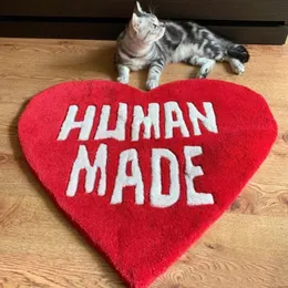 Yaratıcı Halı Hum Made Love Rug Mats Insor Oturma Odası Yatak Odası Kalp Şeklinde Zemin Mat Tide Dekorasyon Fikri El yapımı halı284y