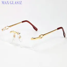 fashion cool sunglasses foe men women new fashion sport rimless sun glasses gold silver frame frames clear lens with cases cheap s258m