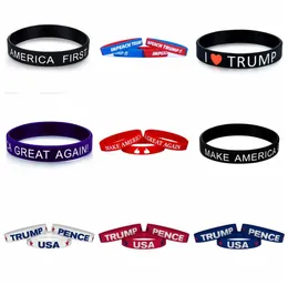 Unisex Donald Trump Silicone Bracelet American President Keep America Great Bracelet Inspirational Motivational Sports Wristband V6168427