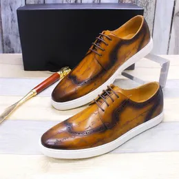 Sapatos casuais RECOBA masculino sapato de borracha sólida rasa couro de vaca látex social masculino preço