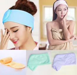 Populära söta mjuka handdukhårband wrap pannband för bad spa yoga sport make up4462591
