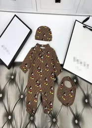 summer newborn baby clothes new born baby boy girl romper 3 pcs sets Cotton lovely Letter long sleeved toddler infant clothing3610692