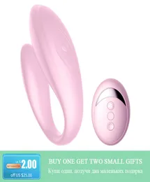 DRAIRIIOR DOUBLEHEAD Vibrator 10 Speed ​​U kształt stymuluj łechtaczkę pochwy dla kobiet masturbacja bezprzewodowa pilota zwalniająca Sex Toy1786360