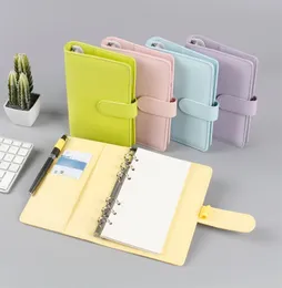 A5A6 kolorowe kreatywne wodoodporne macarons Binder Ledger Notebook Shell Sholdeaf Notepad Diary Cover School Off6636163