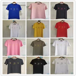 AA-88 SPRINGSUMMER NEW HOT STAMPED GOLD MOTHER COTTON COTTON LOOSE Tシャツカップルスタイル男性と女性のためのスタイル