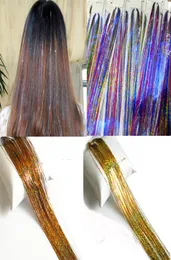 Hårflänsning av glitter holografiska glitterförlängningar Höjdpunkter Party Wig For Girls Beauty Hair7377860