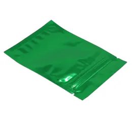 7510cm 200pcs mylar green top zipper food packaging bags heat sealing aluminum foil pack pouches for nuts candy coffee smell pro3489363