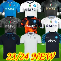 3XL 4XL 23 24 나폴리 축구 유니폼 Maglia Naples 2023 Zielinski Anguissa Olivera Kvaratskhelia 키즈 풋볼 셔츠 Osimhen Lozano SSC Napoli Maillots de Foot 666