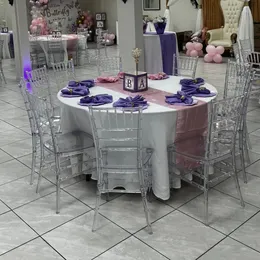 Wholesale Clear Acrylic Crystal Resin Event Tiffany Chiavari Chair Transparent Plastic Dining Chair For Weddings And Banquet