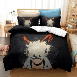 New My Hero Academia 3D Bedding Set Bakugou Katsuki Toodoroki Shouto Davet Cover Cover Pillowcase Children anime bed bedclothes c10275z