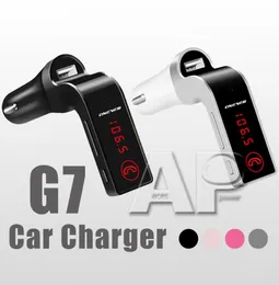 G7 Araba Mp3 O Oyuncu Şarj Cihazları Kablosuz Bluetooth FM Verici Kit Modülatörü Mini USB Samsung Mobil Telefon1793367