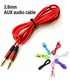 35mm AUX Audio Cable Man till Male Auxiliary Car Stereo Audio Aux Cable Metal For Telefoner Bilhögtalare 4ft 5ft 10ft6098399