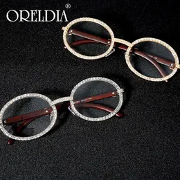 Vintage okrągłe sześcienne okulary przeciwsłoneczne Mężczyźni Nowe luksusowe kobiety owalne szklanki diamentów moda hip -hop okulary Uv400 Gafas de sol mujer m218d