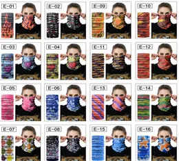 16 färger 4824 cm Floral Magic Scarves Head Face Mask Snood Neck Warmer Cycling Seamless Outdoor Turban Headwear Shawl Scarfs Towe6230790