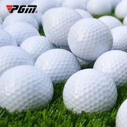 Atacado 10 pçs pgm dupla camada bolas de golfe golfe swing putting prática bola branco padrão em branco bola de golfe personalizável 240301