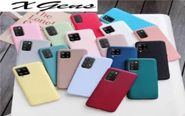 Candy Color Silicone Phone Case för Samsung Galaxy A12 A42 A52 A72 A32 5G M02S A02S M31S MATT Soft TPU Back Cover Fundas Coque2149625