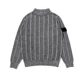 Tasarımcı Sweater 2024 Yeni Sonbahar Kadınlar Yuvarlak Boyun Çizgili Külot Moda Uzun Kollu Yüksek Uçlu Haligan Örgü Kaplar Topstoney Çift Günlük Jumper