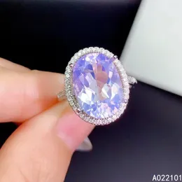 Cluster Rings KJJEAXCMY Fine Jewelry S925 Sterling Silver Inlaid Natural Amethyst Girl Lovely Ring Support Test Chinese Style Selling