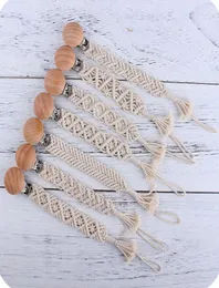 DIY Weave Baby Pacifier Clips Drewniany koraliki SOOTORT SOOTORM CLIP STRUKA STRETETER PASUM SCORCHET BAWEŁA Lina YFA29991687443