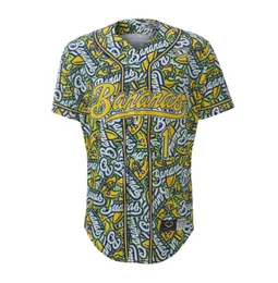 Training Jersey Baseball Trikot Savannah Banana Baseball Jugendtrikot Amerikanische Baseball -Trikot -Heißverkaufsmarken 3428