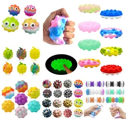 Toys 3D Push Bubble Ball Silicone Anti-Stress Sensory Squeeze Squishy Toy Anxiety Relief för barn Vuxna julklapp Partiante2877670