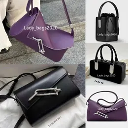 Tadfab Bag Frauen Lock Box Klappbeutel Luxusdesigner Tadfab Bags Interlock Black Black Small Quadratum