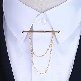 Varmförsäljning Brosches High-End Personality Fashion Brosch Tassel Chain Clip Collar Button Down Shirt Pin 2478