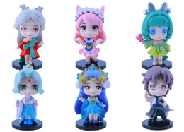 minifigure 6st anime figur spel figur action anime handväska forntida karaktär zhuge liang figur anime funko pop figur angela twist ägg docka leksaker julklapp