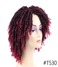 Дреды, вязанные крючком парики из волос, мягкие короткие упругие вьющиеся синтетические парики для чернокожих женщин, синтетические крючком Soul Locs Braid Wigs5807986