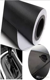 127x30cm 3D Black Carbon Fiber Vinyl Film Carbon Fiber Car Wrap Sheet Roll Film Tools Sticker Clister Decal Car Styling2867584