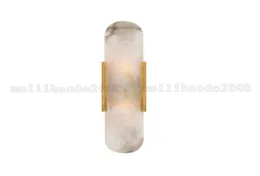 Modern Marble LED Wall Lamp 90260V Aisle Corridor El Living Room Badrumslampor Metall Atmosfär Belysning Goldblack Wall SCO7262095