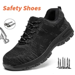 Güvenlik ayakkabıları konfor erkek botları yıkılmaz iş ayakkabıları moda gündelik spor ayakkabılar erkek güvenlik koruma botları 240228