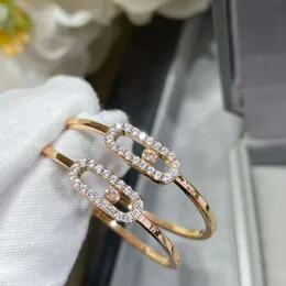 Messis Jewlery Colkings Projektant Mesikas for Women Jewelry Mei Family Single Diamond Ślizgające się duże kolczyki Earstuds Klasyczne wszechstronne wiek redukujący światło