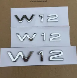 W12 Mektup Numaralı Dört Tekerlek Çubuk Çubuk Logo A6L TT R8 S8 Otomobil Stil Çamurluk Yan Gövde Rozeti Logo Sticker85555567