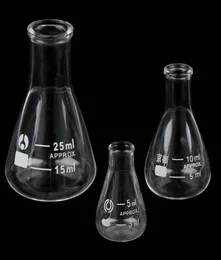 Dostawy laboratoryjne 1PCS 1025 ml szklane stożkowe kolba Erlenmeyer Borosiate 5685190