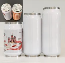 12oz Sublimação Cola pode DIY 350ml Garrafa de Água em Massa Dupla Parede de Aço Inoxidável Copos de Cola Isolados a Vácuo com L2480320