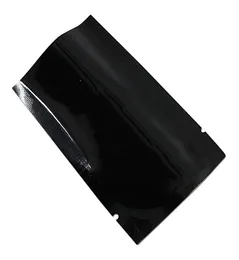 300 peças 9x13cm preto aberto superior plano fundo plano saco de embalagem de folha de alumínio pacote de plástico sacos de presente carregador de telefone de alta qualidade 9578881
