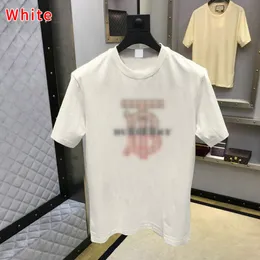 2024SSデザイナータイドTシャツ胸レターラミネートプリント半袖高通りルーズ特大カジュアルTシャツ男性用S-3XLのための100％ピュアコットントップ