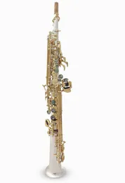 Japan genuine Soprano saxophone silver plated music new S-992 B flat straight saxophone playing professionally