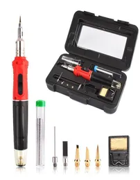 Helt ny 10 i 1 Professional Butane Gas Solring Iron Welding Tool Kit Högkvalitativ Mini Gas Solring Station Whole7745453