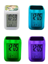 Blank Sublimation Alarm Clock LED Square Bedroom Glow Electronics LED Table Clocks Square Bedroom Colorful Heat transfer Clock GGA2647158