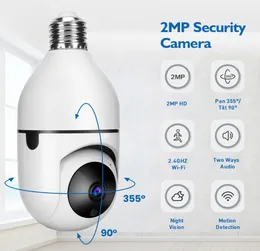 DP17 200W E27 BULB SURVILLANCE CAMALE 1080P NIGHT NIGHT ROLING Motion Detection Outdoor Indoor Network Security Monitor Cameras3293990