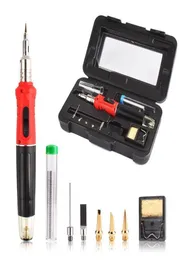 Helt ny 10 i 1 Professional Butane Gas Solring Iron Welding Tool Kit Högkvalitativ Mini Gas Solring Station Whole3340546