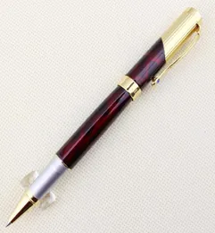 Jinhao 9009 vermelho escuro e dourado luxo diamante extra fino nib caneta fonte 038mm canetas de tinta para escrever r201516057