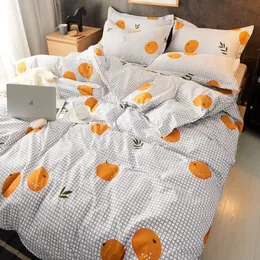 Designer Bed Comforters Set sängkläder Set High Quality Reactive Printing Bedclothes 4st Winter Pastoral King Size Luxury Bedding S261Y
