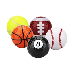 5 datorer Golf Rubber Balls Golfs Supplies Gift Indoor Professional Sports Practice Golf Outdoor 240301
