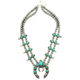 Продам ожерелье с цветком тыквы, винтажное серебряное ожерелье с цветком тыквы N21789 V191128232a