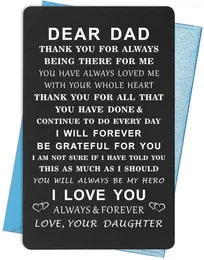 Nyckelringar Kära pappa Dotter till plånbok Insert Card For Fathers Day Gift I Love You the Step Father Present Diy Custom grossist