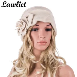 Elegante estilo 1920s senhoras chapéus boina de inverno gorro para mulheres balde cloche boné 100 lã fervida quente a376 240227